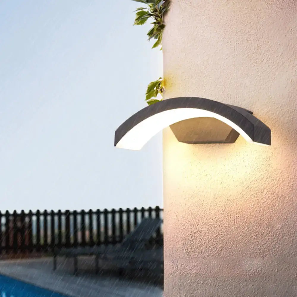 Contemporary black led wall lamp courtyard flush mount sconce