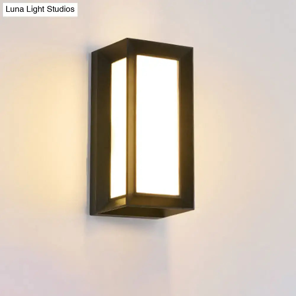 Contemporary black led wall lamp courtyard flush mount sconce