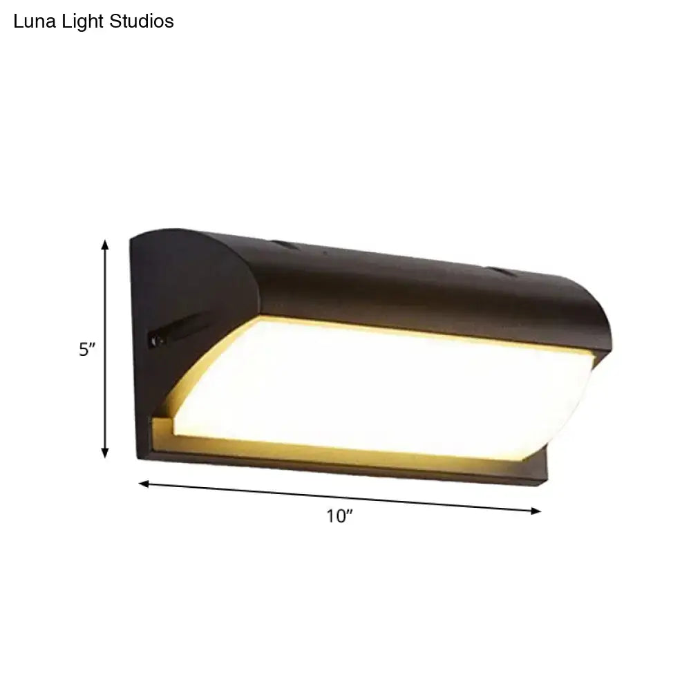 Contemporary black led wall lamp courtyard flush mount sconce