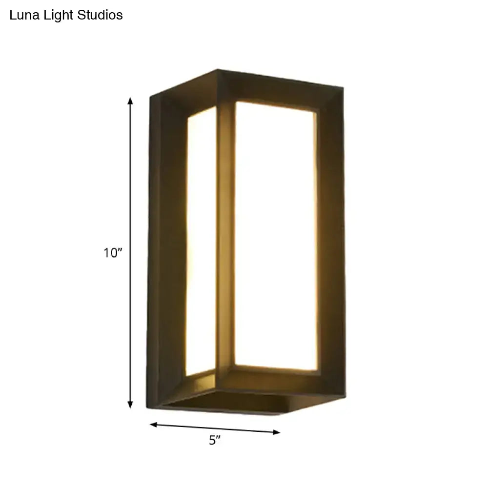 Contemporary black led wall lamp courtyard flush mount sconce