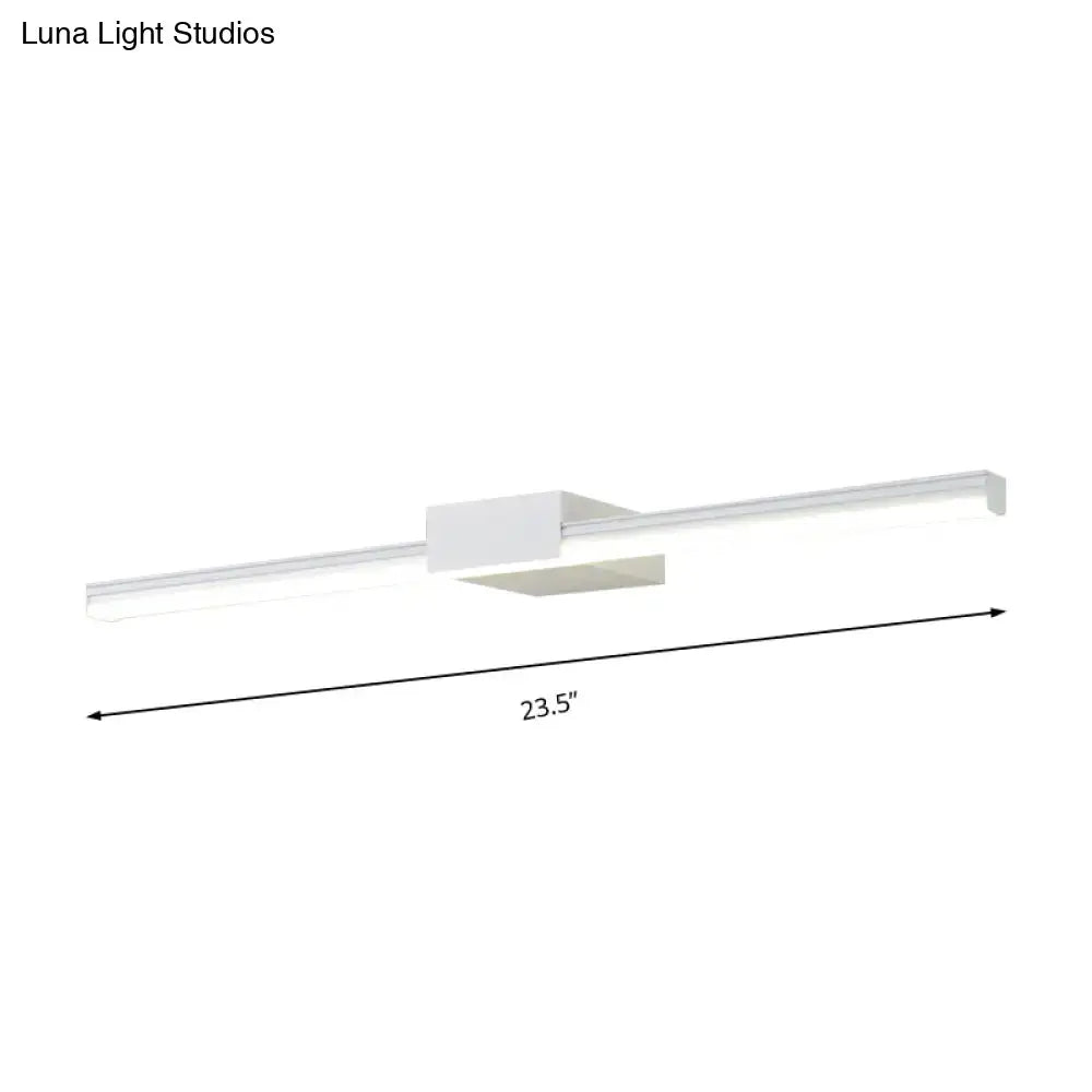 Contemporary black & white linear led wall light bathroom fixture