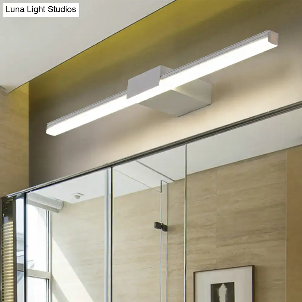 Contemporary black & white linear led wall light bathroom fixture