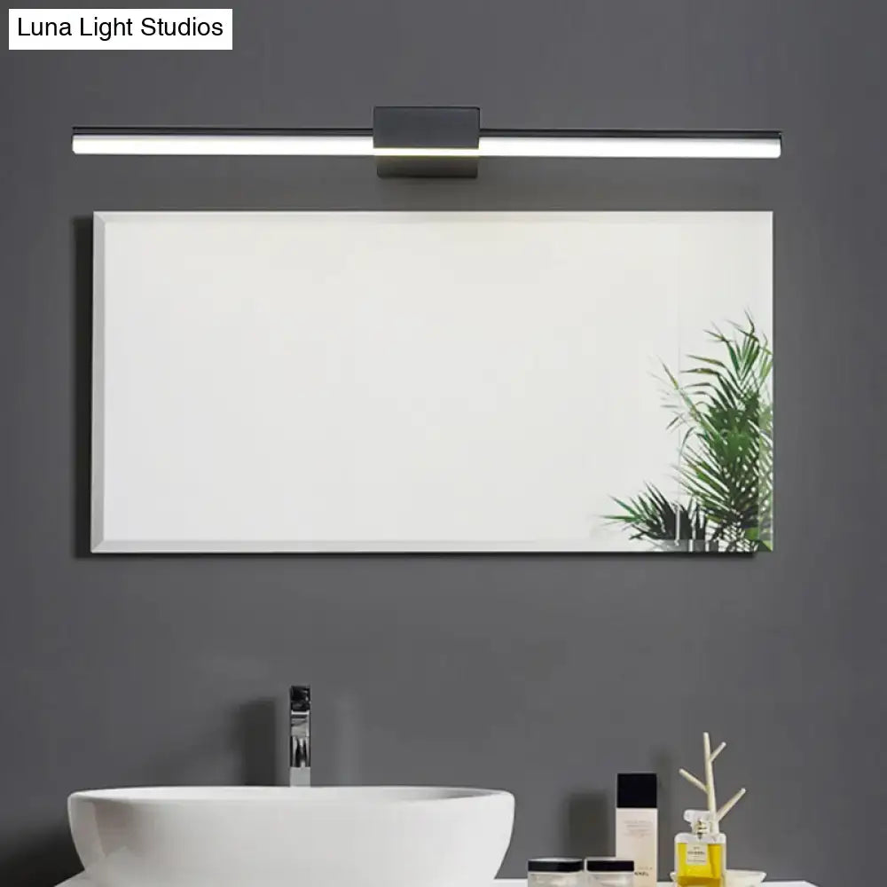 Contemporary black & white linear led wall light bathroom fixture