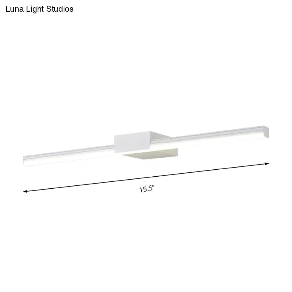 Contemporary black & white linear led wall light bathroom fixture