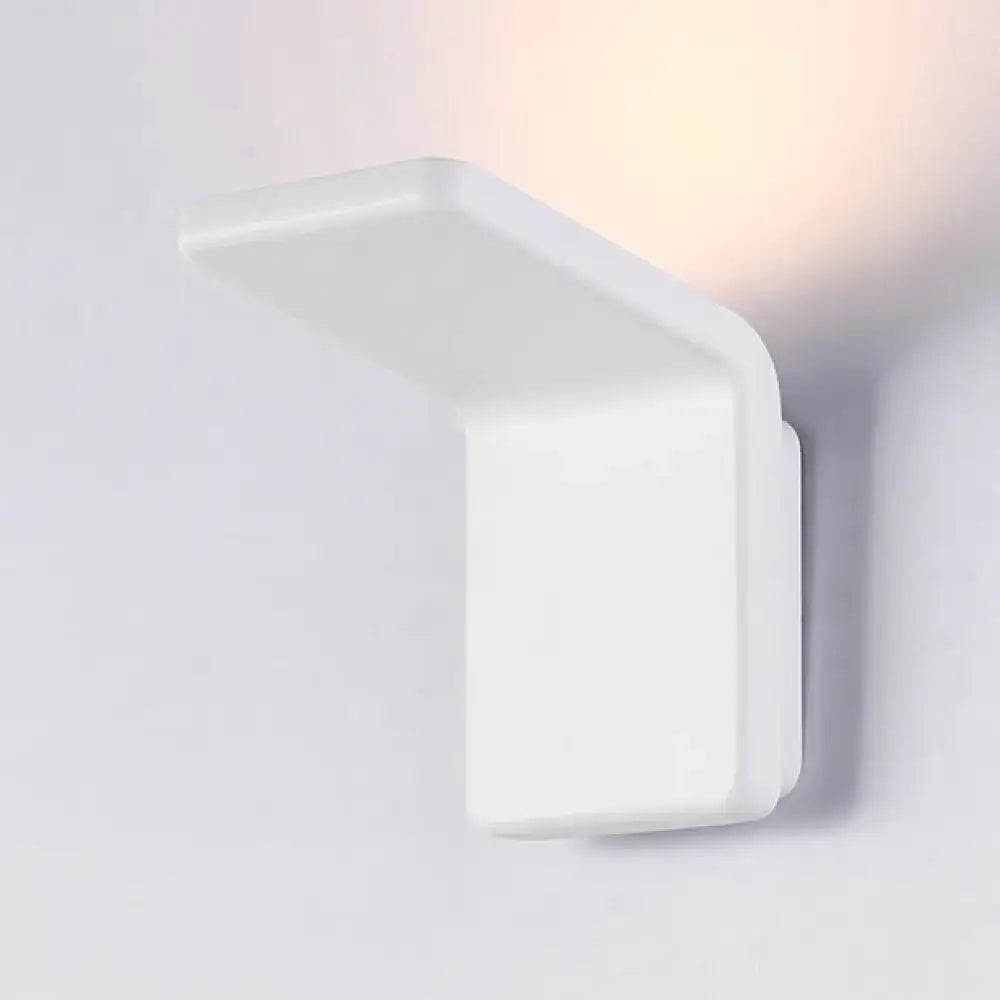 Contemporary black & white slatted led wall lamp – living room sconce