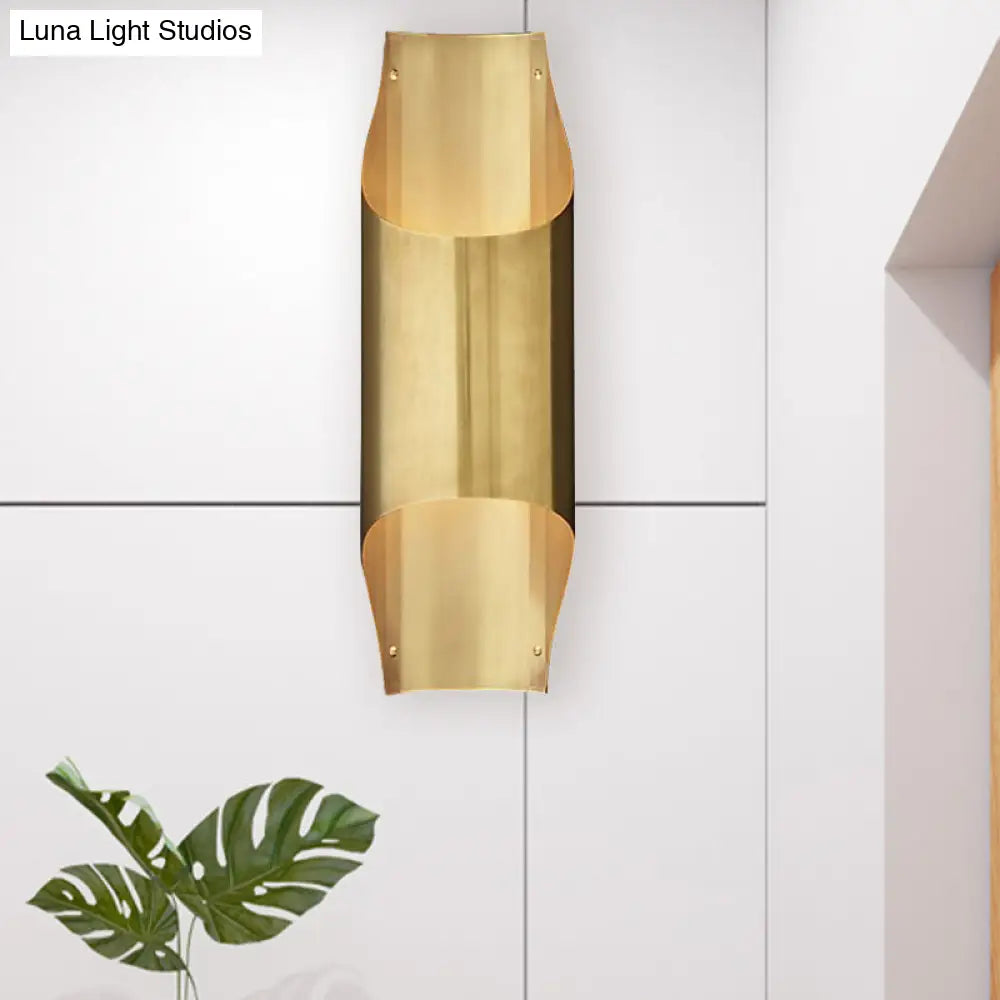 DecorBites™ Contemporary Brass Wall Sconce Light with 1 Head - Linear Design for Living Room