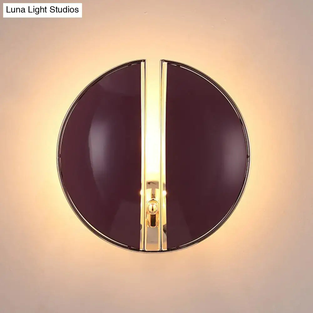 DecorBites™ Contemporary Purple Spaced Dome Wall Sconce - Metal 1-Light Mounted Lamp Fixture