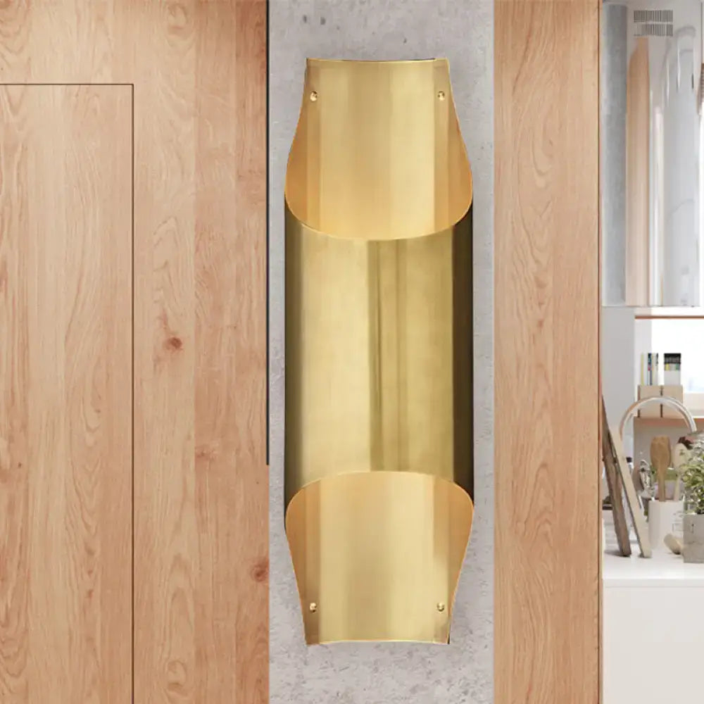 DecorBites™ Contemporary Brass Wall Sconce Light with 1 Head - Linear Design for Living Room