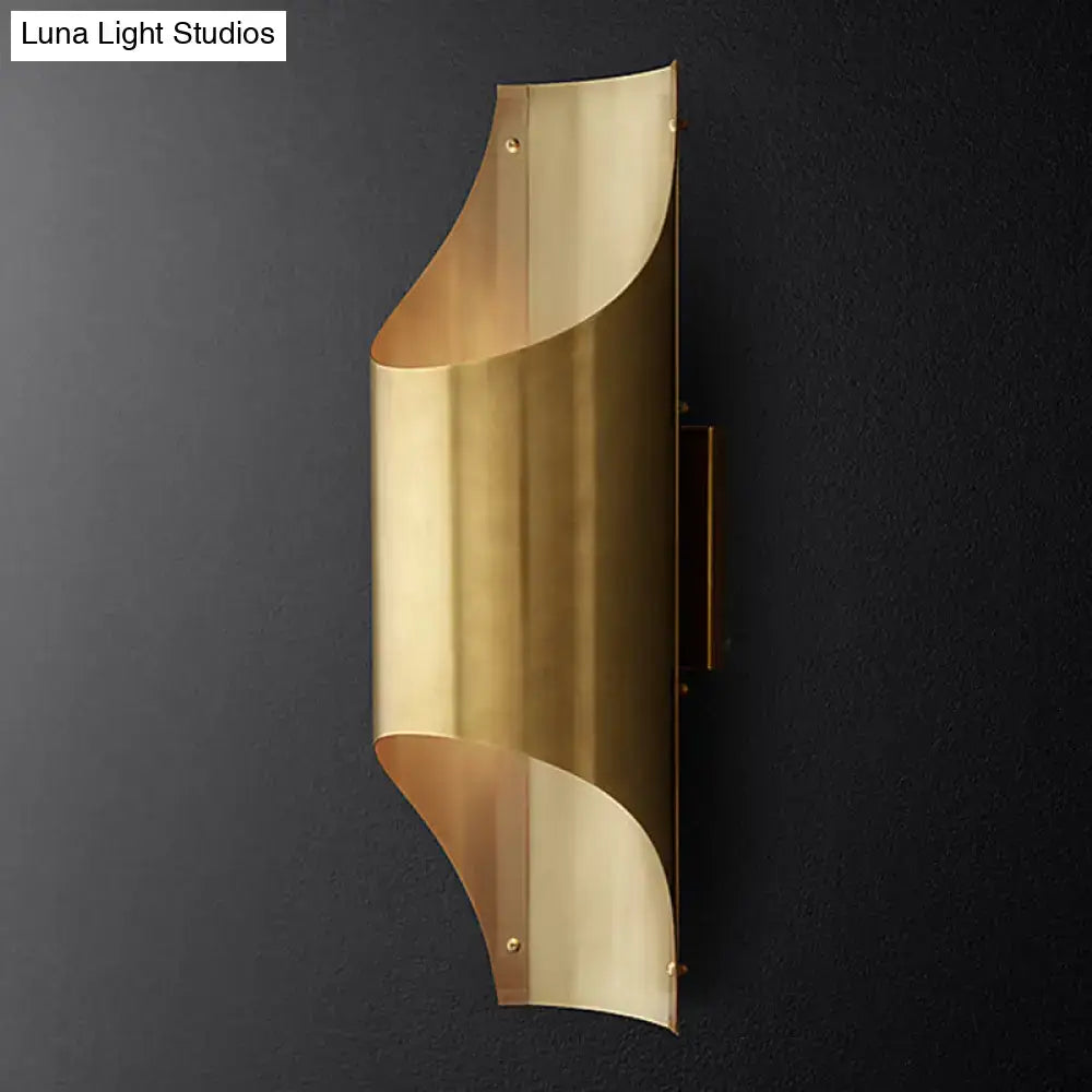 DecorBites™ Contemporary Brass Wall Sconce Light with 1 Head - Linear Design for Living Room