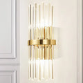 Contemporary gold crystal cylinder design wall lamp living room