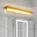 Contemporary gold crystal wall lamp bathroom led fixture width 110v-120v