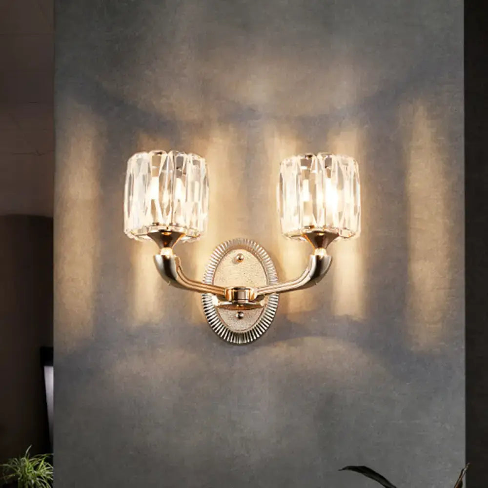 Contemporary gold crystal wall lamp living room light type