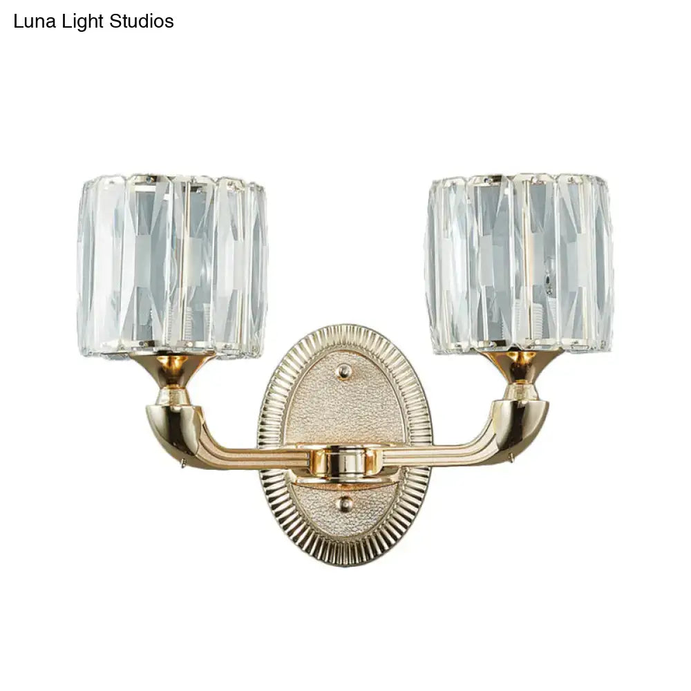 Contemporary gold crystal wall lamp living room light type