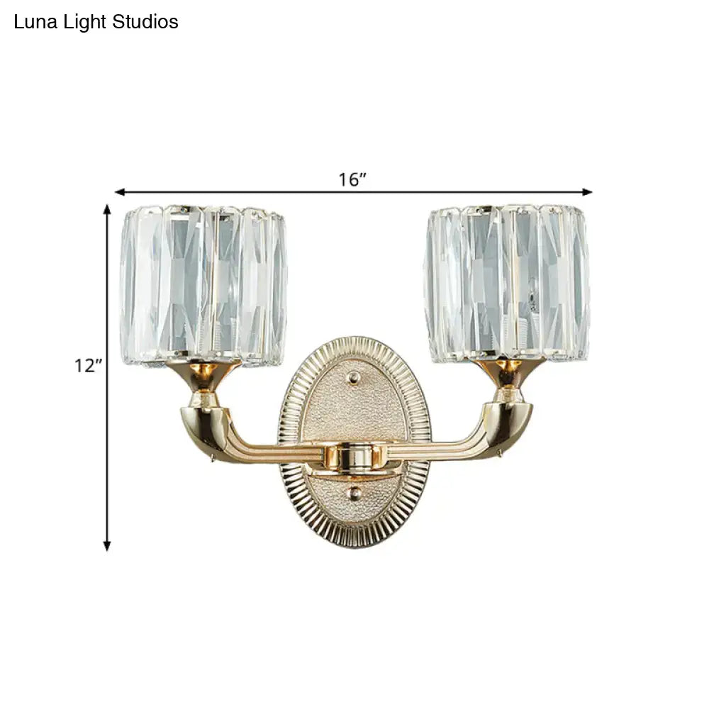 Contemporary gold crystal wall lamp living room light type