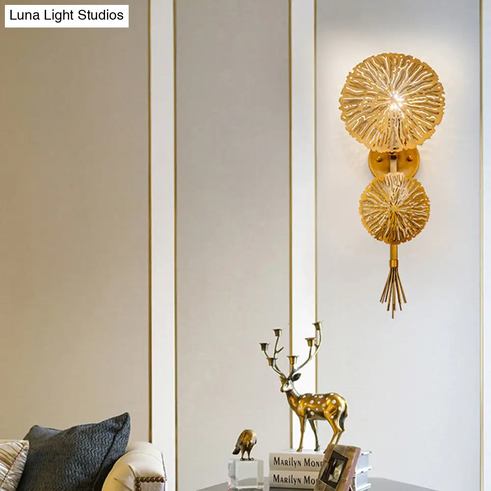 DecorBites™ Contemporary Gold Sconce Wall Light for Living Room