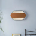 Contemporary grey & brown wall lamp bedroom direct wired electric