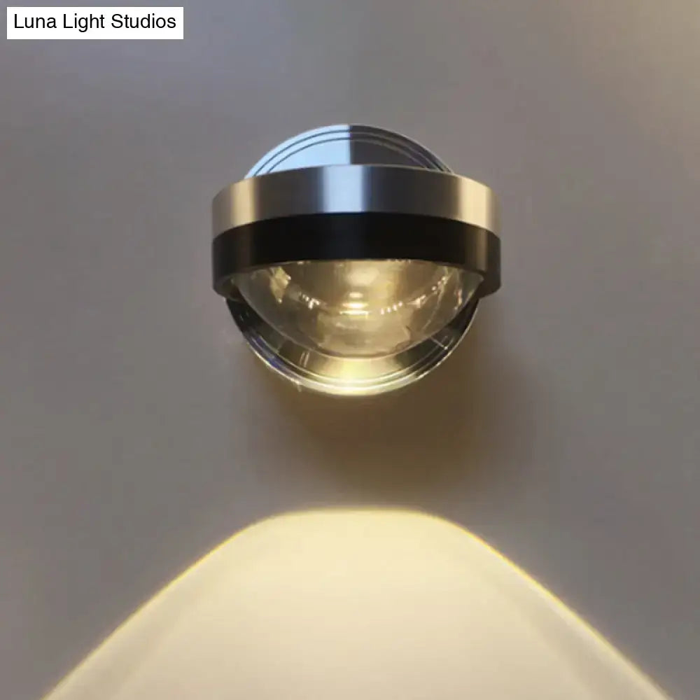 Contemporary silver & black led wall lamp dining room 110v-240v