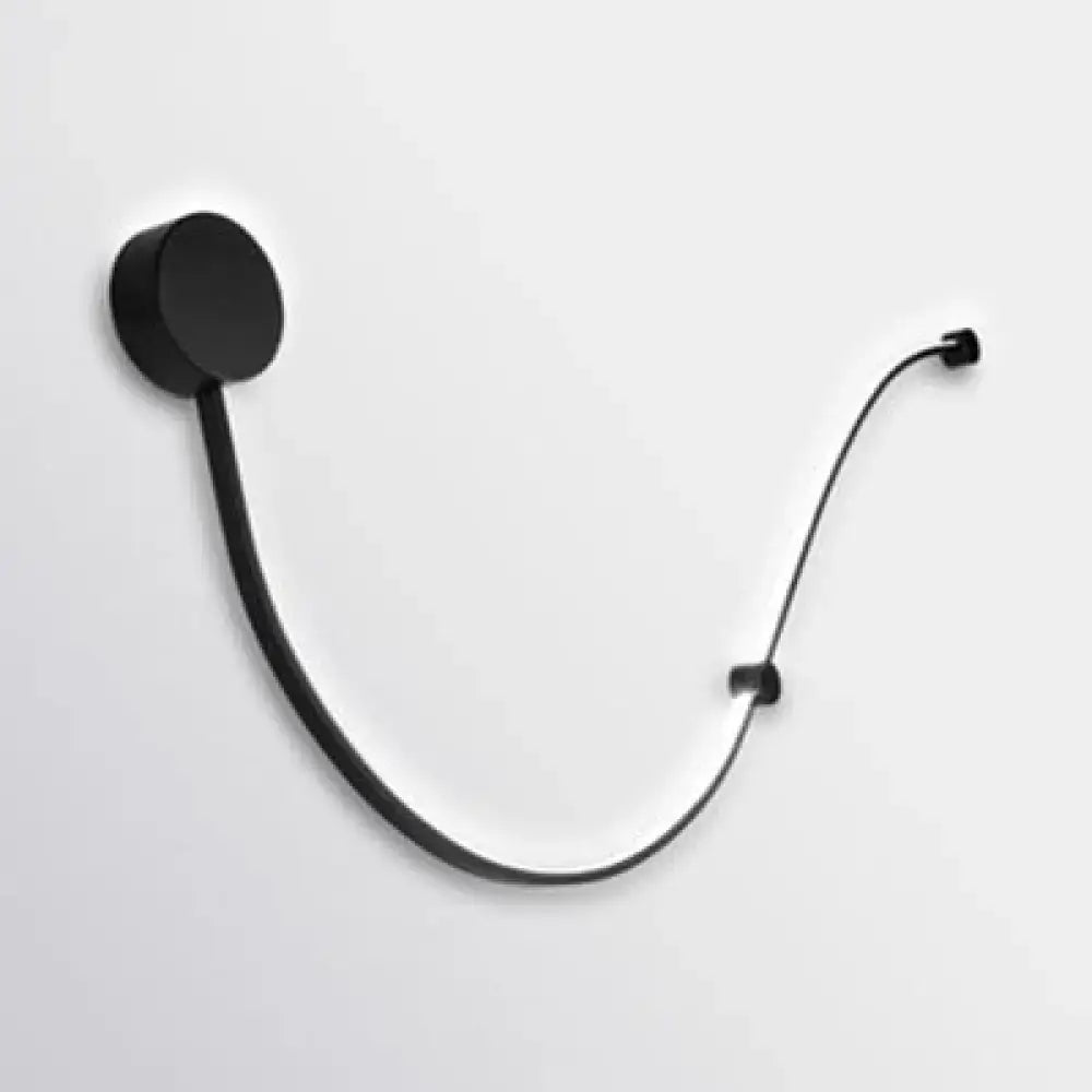 Contemporary twist black & white wall sconce – bedroom warm white light