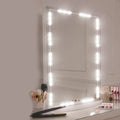 DecorBites™ Contemporary White LED Vanity Strip Light: Plastic Linear Make-Up Lighting for Dressing Room