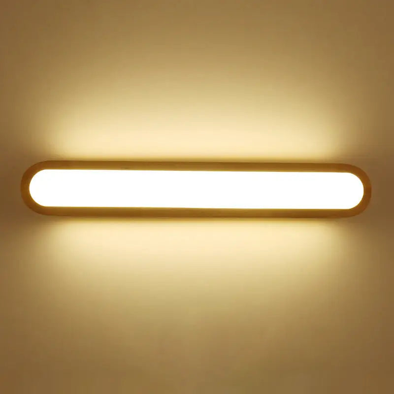 Contemporary wood led sconce vanity light for bedroom