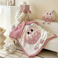 Cream cartoon lamb wool blanket bedroom sweet heart sofa cover
