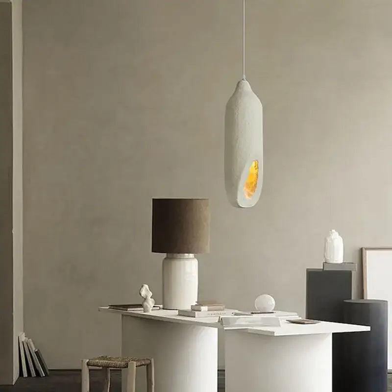Cream ceramic pendant light decorbites cement handmade living room