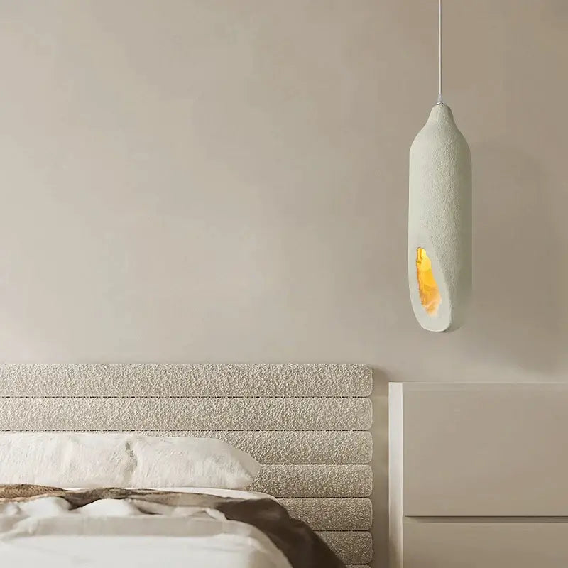 Cream ceramic pendant light decorbites cement handmade living room