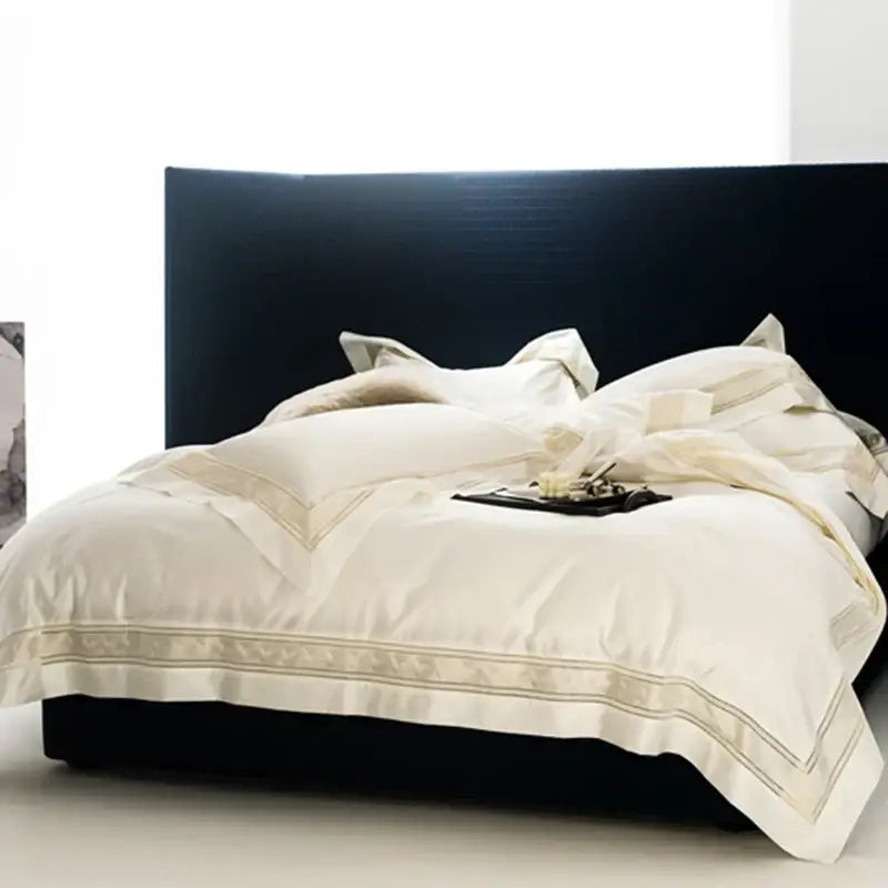 1400TC Egyptian Cotton DecorBites™ Bedding Set with Wide Edge Embroidery & Hollow Out Design