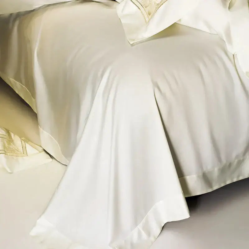 1400TC Egyptian Cotton DecorBites™ Bedding Set with Wide Edge Embroidery & Hollow Out Design