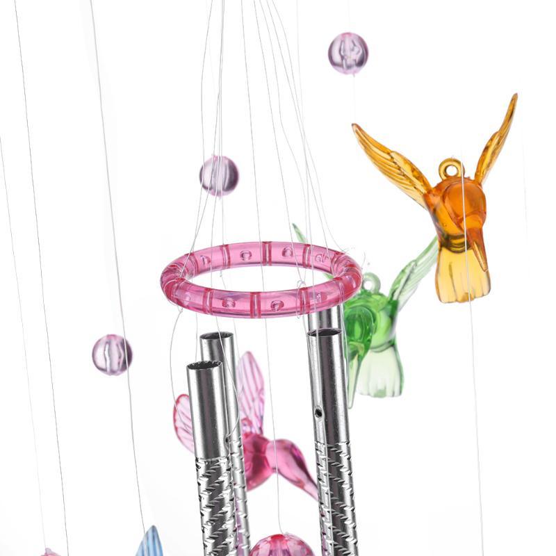Creative Lucky Humming Bird Mobile Hanging Wind Chimes Bells Ornaments Hanging Gifts Dream-catcher Pendant Wall Home Car Decor Garden Wedding Window Decoration