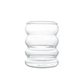 Creative styling glass drinkware segmented tumbler for dining room