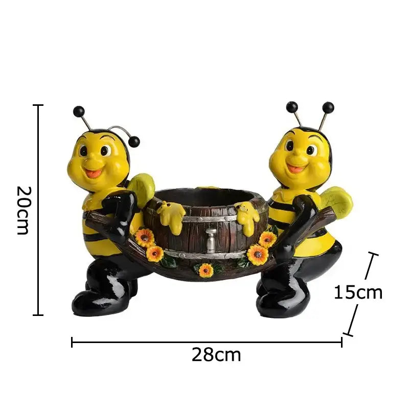 DecorBites™ Bee Resin Vase: Creative Cartoon Plant Pot for Cheerful Floral Arrangement