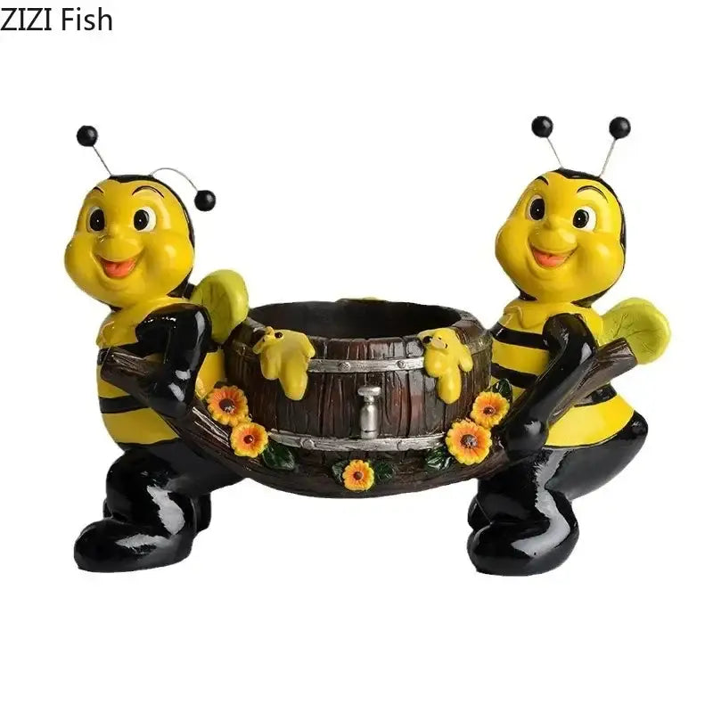 DecorBites™ Bee Resin Vase: Creative Cartoon Plant Pot for Cheerful Floral Arrangement