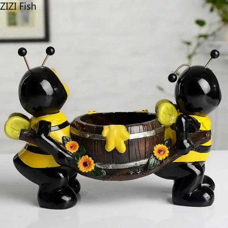 DecorBites™ Bee Resin Vase: Creative Cartoon Plant Pot for Cheerful Floral Arrangement