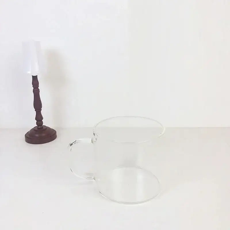 DecorBites™ 13.5oz Cow Pattern Glass Mug with Spoon Lid for Student Dormitory