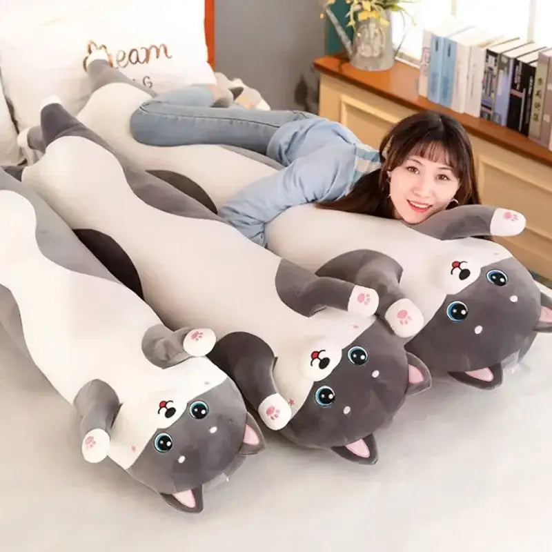 DecorBites™ Husky Dog Side Sleep Body Pillow - Cute Sofa Bed Decoration & Gift
