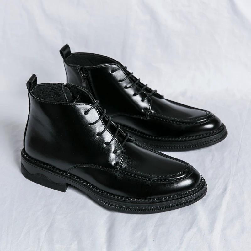 Men's Fall And Winter High-top Mid-cut Martin Boots Casual