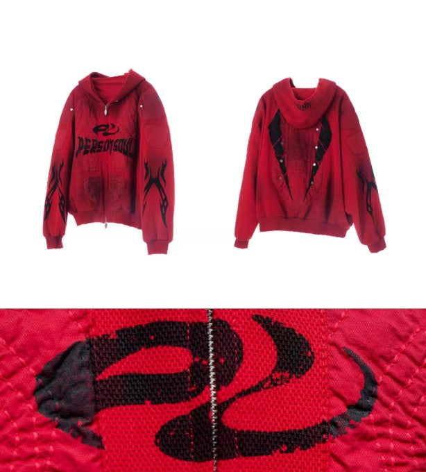 Sports Armor Hoodie With Protective Structure And A Zip-up Hood