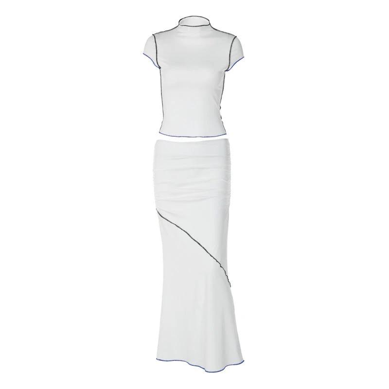 Women's Characteristic Reverse Car Side Wrapped Chest skirt set