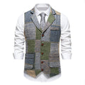Men's Retro Patchwork Lapel Suit Vest