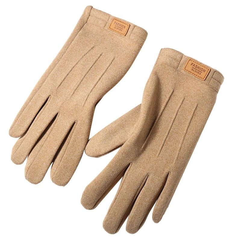 Men's Winter Fleece-lined Warm Wind-proof And Cold Protection Touch Screen Cycling Gloves