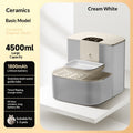 Thermostatically Controlled Plug-Free Pet Water Fountain With Automatic Tilting Feature Flowing Water