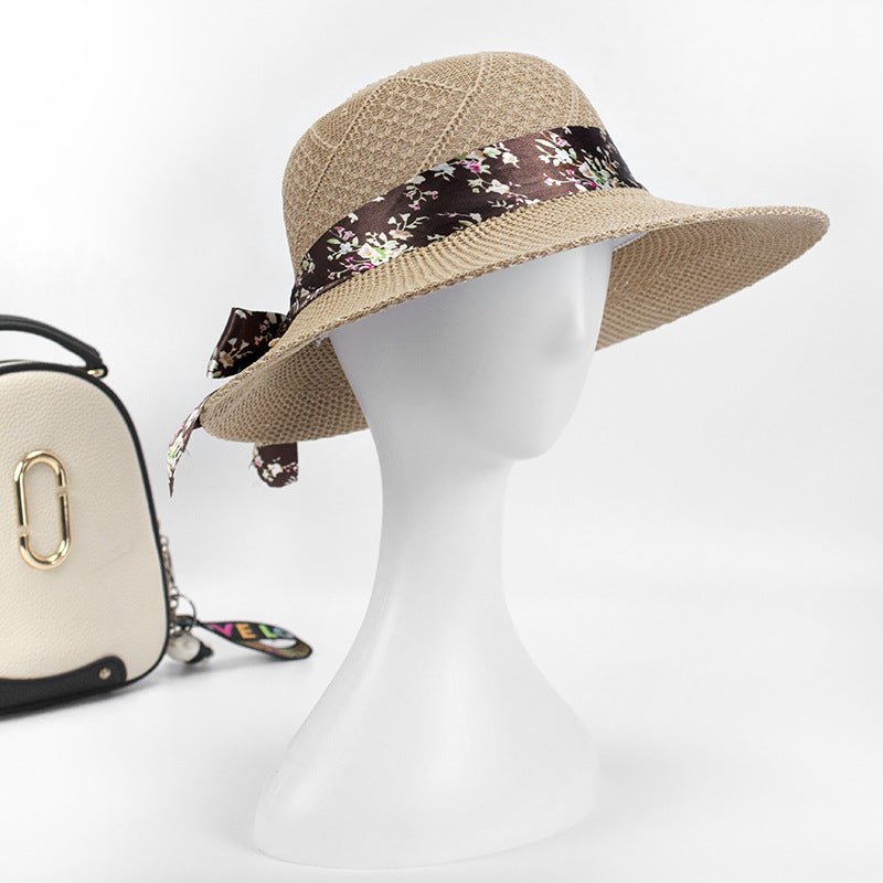 Faux Raffia Women's Sun HatSunscreen