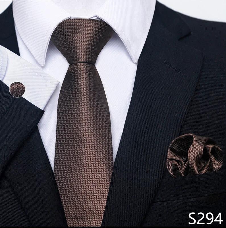 Men's Creative All-match Business Formal Wear Tie Scarf Cufflink Set