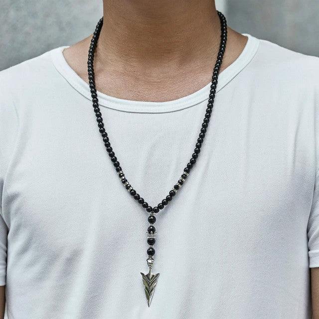 Tailxy Classic Arrow Pendant Necklace For Men Handmade