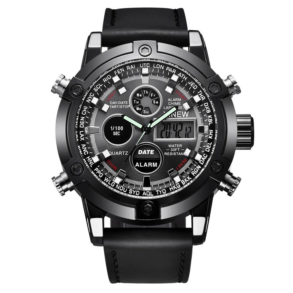 Men's Fashion Belt Multi-functional Watch