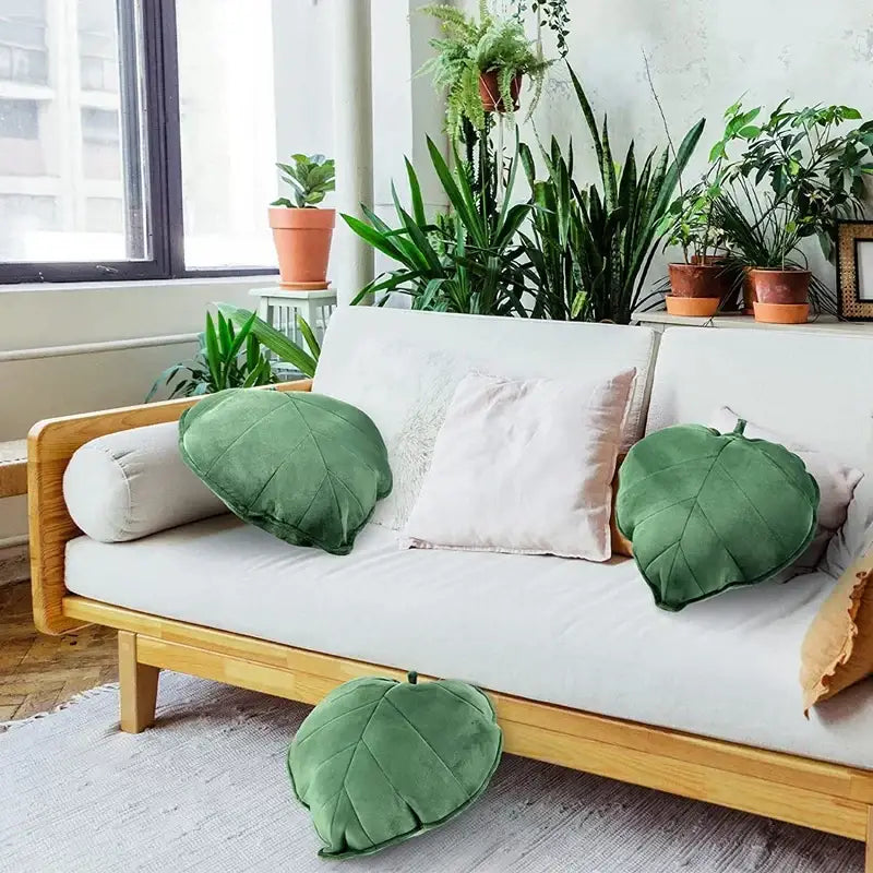 DecorBites™ 3D Leaf Throw Pillow | Soft Plush Toy Cushion for Home Car Bedroom