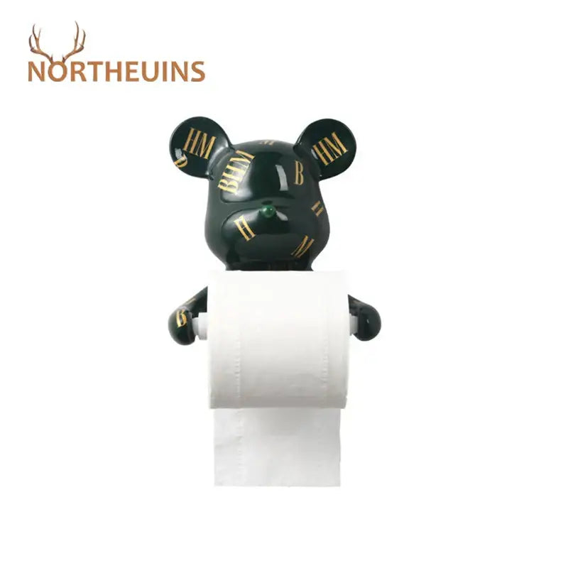 Dark green resin paper towel holder bathroom wall decor