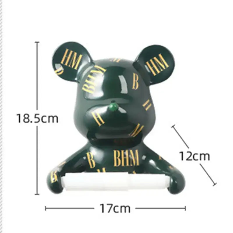 Dark green resin paper towel holder bathroom wall decor