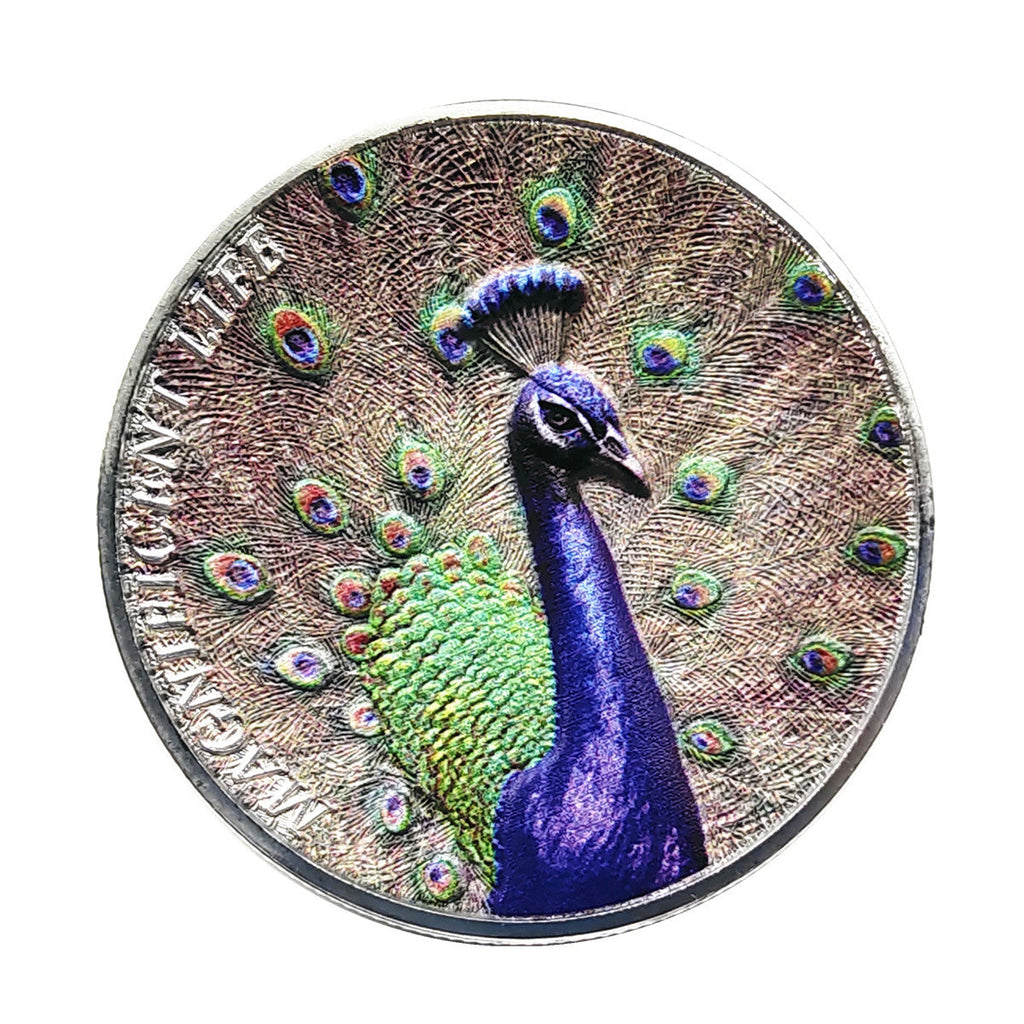 Peacock High-Relief Commemorative Coin – Unique Collectible for Coin Enthusiasts